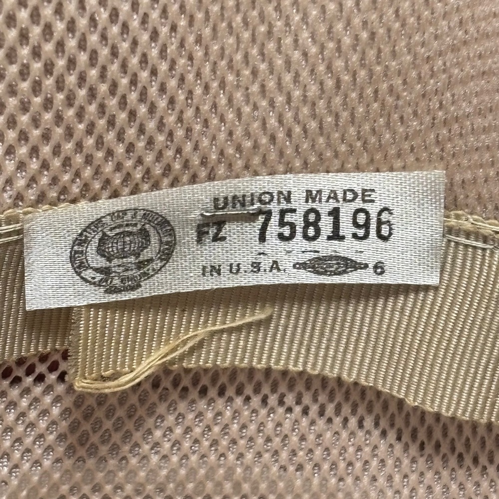 VTG Bucket Hat Cream Union Made Birdcage Veil Copper Satin Ribbon Band - Picture 12 of 15